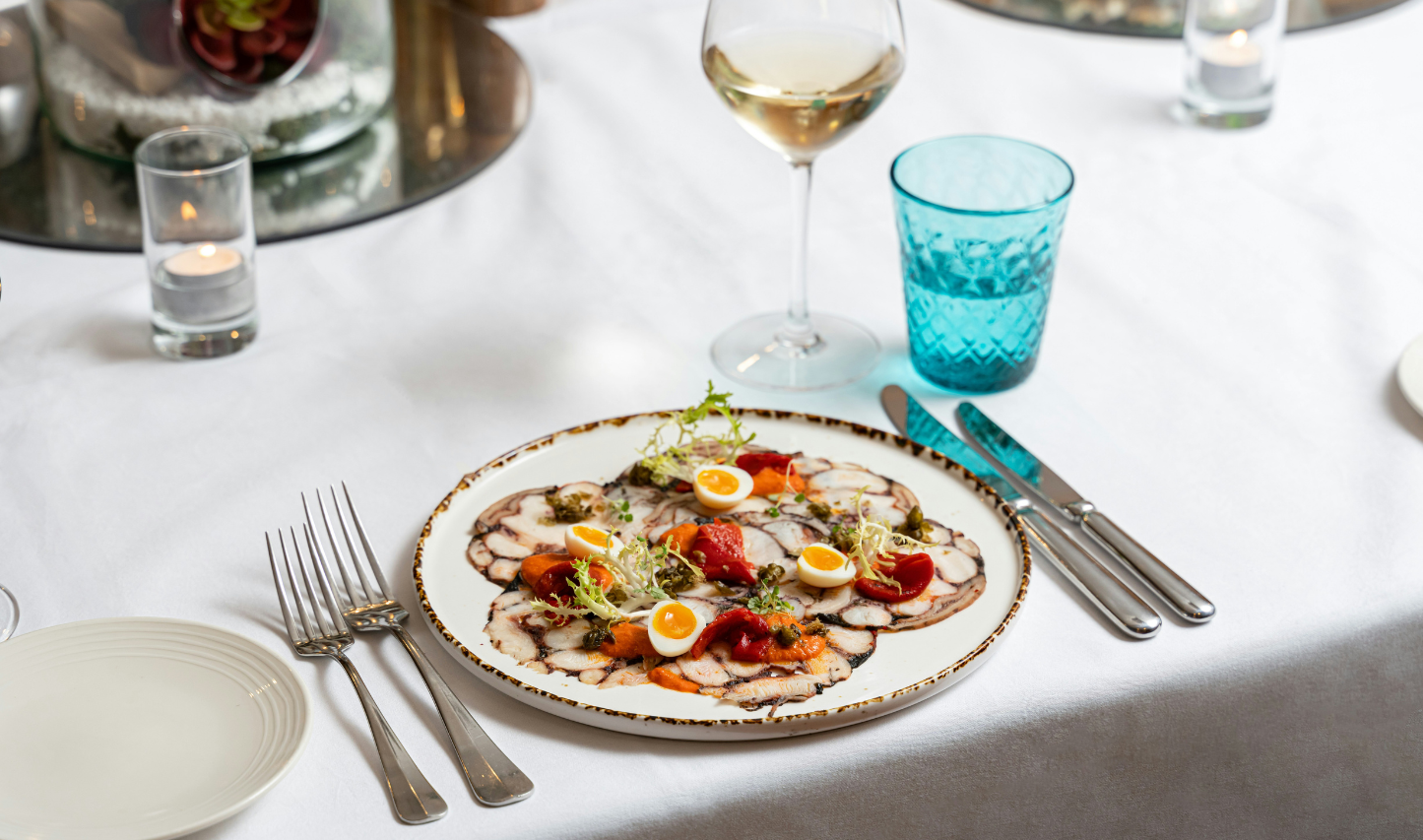 Octopus Carpaccio Salad at Sycamore Vino Cucina Covent Garden